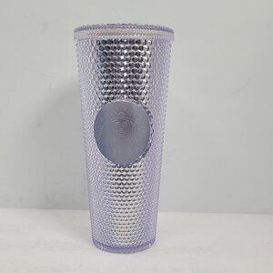 Starbucks Winter Holiday Silver Platinum Bling Studded Tumbler Cup 24OZ